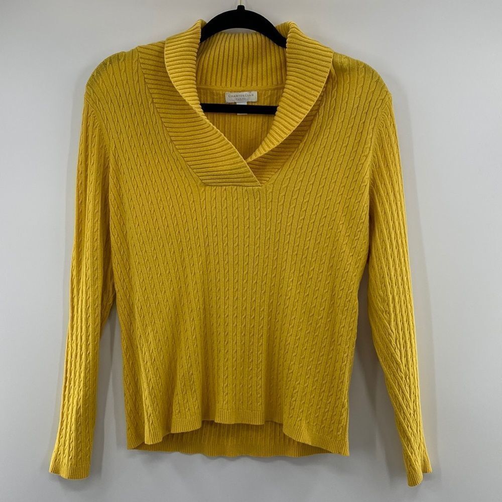 3For$20 Charter Club petite Yellow sweater size: M/L
